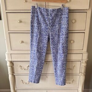 Sara Campbell Textured Blue Cropped Pants